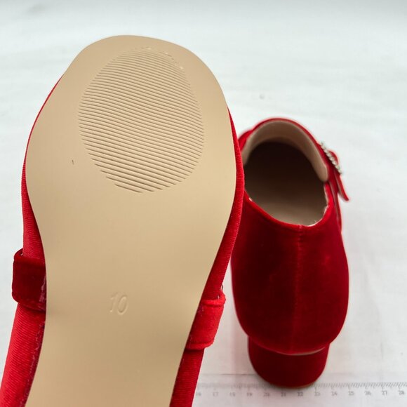 Elegant Red Women's Loafers - Picture 5 of 6